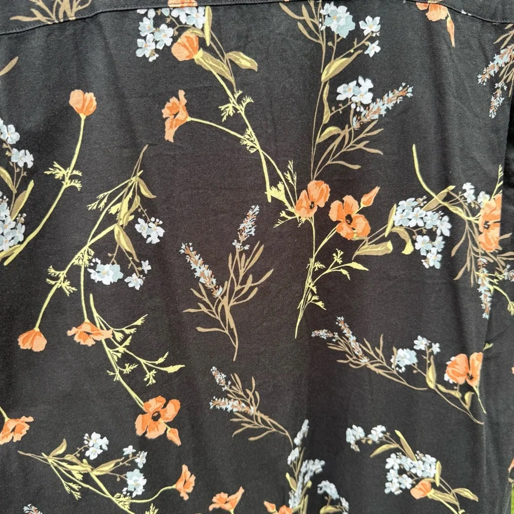 RVCA Men's Black Floral Shirt - Picture 4 of 7
